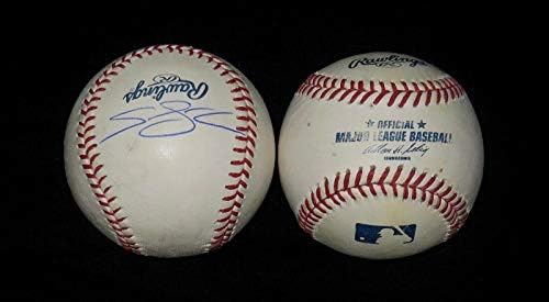 Мигел Sano Autographed Игра се Користи Ml Бејзбол (близнаци) W/Грб! - MLB Autographed Игра се Користи Лилјаци