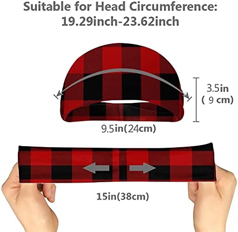 Мажите' Sweatbands Lumberjack Црвено Plaid Мултифункционални Спортски Перформанси Headband Унисекс Тренингот Wristbands