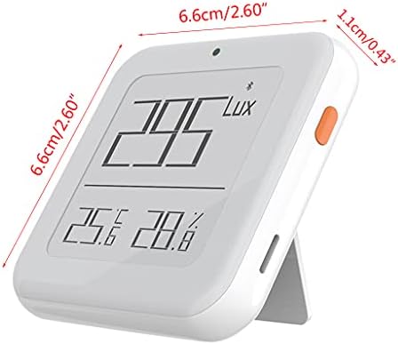 Yeahii Затворен 3-во-1 Smart Термометар/Влажност/Luminance Мерач за Дома Точни Температура/Влажност/Леснотија ги Следи Сензор