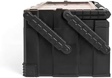 KETER 22 Инчен Конзолни Пластични Преносни Алатка Кутија Организатор со Метални Резиња за Мали Делови, Хардвер и Алатка за Складирање