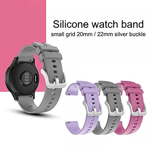 KOqwez33 Фитнес Smart Watch Рака, Меки Силиконски Види Бенд Компатибилен со Garmin Venu SQ/Venu/Vivoactive 3 4, Plaid Меки Силиконски