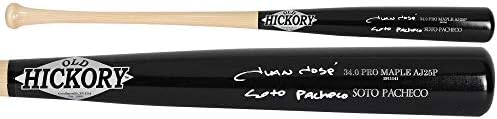 Хуан Soto Вашингтон Државјани Autographed Стариот Hickory Игра Модел Лилјак со Целосно Име и презиме Потпис - Autographed MLB Лилјаци