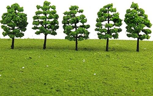bjlongyi 20 Модел Дрвја Микро Пејзаж Декорација Симулација на Дрво Воз на Железничката Diorama Wargame Парк Сценографијата Зелени