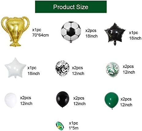 SANAD 16 Компјутери - Фудбал Балони за Фудбал Роденден Украси | Фудбалска топка украси за Игри Ден | Фудбал Партија Материјали за