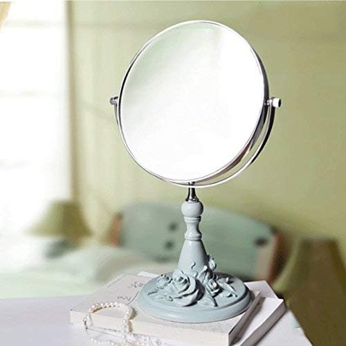 LZQBD Огледала,3X Зголемување Козметички Огледало, двострани Вртливата Огледало, Стои Бричење Огледало Make up Огледало, за Бања