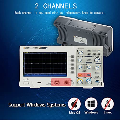 OWON SDS1202 200MHz Дигитални Десктоп Oscilloscope 2 Канали 1GS/s Стапка на Примерок Преносни Oscillometer