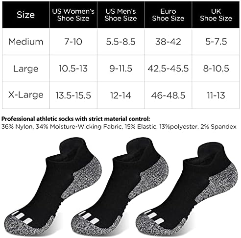Водење на Глуждот Чорапи Cushioned Ниска Намали Атлетик Компресија Чорапи за Мажи & Жени
