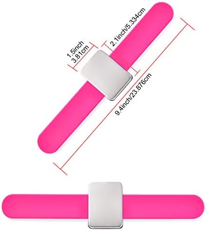 Магнетни врвката за Шиење Pincushion, Магнетна Игла за Носител со Wristband за Шиење+ Силикони Црна и Розова Wristband