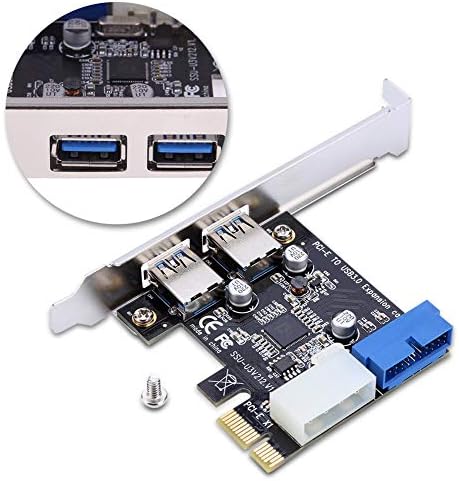 V BESTLIFE PCIE USB 3.0 Експанзија Картичка, PCIE Проширување Одбор со Пред 19PIN Интерфејс