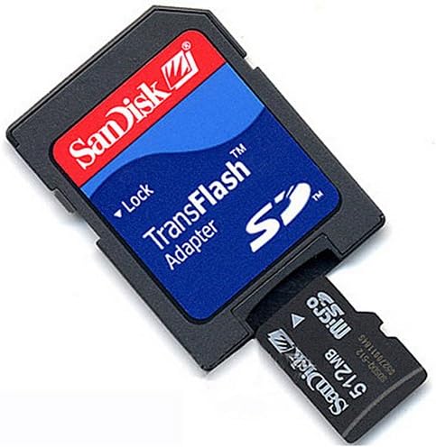 SanDisk 512MB MicroSD/TransFlash Картичката w/SD Адаптер