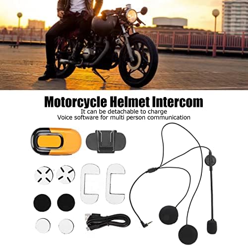 Kafuty-1 Bluetooth Шлем Слушалки за Мотоцикл, Намалување на Шумот Водоотпорен Bluetooth 5.0 Слушалки, HiFi Бас Звук, 100 Часа Играње