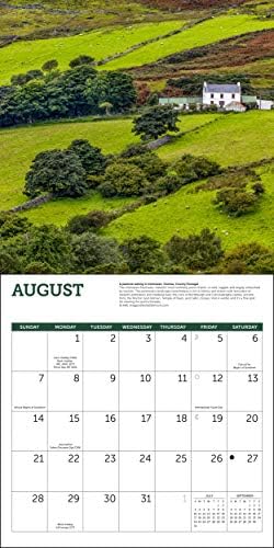 Ирски Земја Ѕидниот Календар 2022, Месечни јануари-декември 12 x 12