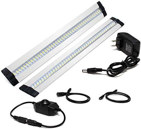 Ултра Тенок LED Под Кабинет/Контра Кујна Осветлување Plug-in, Dimmable 2 Монета Дебелина LED Светло со 42 Led диоди, Природни Бела