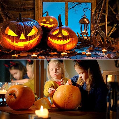 PEPAXON ноќта на Вештерките Тиква Резба Комплет од не ' Рѓосувачки Челик Pumpkin Carving Поставува Торба со Патент (14)