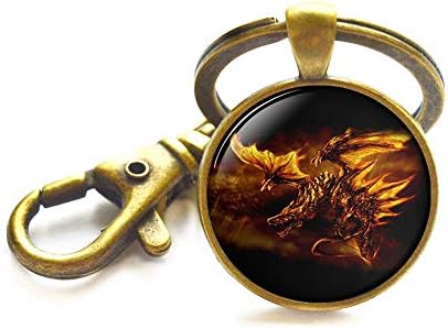 Змеј Keychain,Змеј Шарм Keychain Животинско Подарок Змеј Шарм Змеј Накит,Фантазија Накит Митологија Keychain Змеј Подароци,M322