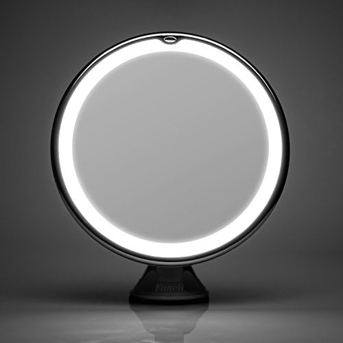 Fancii 7X Зголемена Запалени Суета Шминка Огледало со 20 Природни LED Прстен Светла, Заклучување Вшмукување Чаша, Cordless Патување