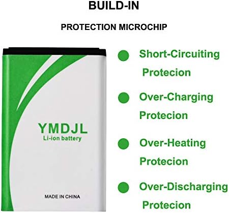 YMDJL BL-5C 3.7 V Реалниот Капацитет на 1500mAh Батерија на Погоден за Nokia Домаќинство Преносни Радио со Overcharge Заштита 2 Парчиња