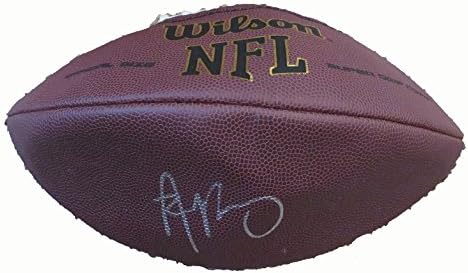 Арон Роџерс Autographed Вилсон МАК Фудбалот W/ДОКАЗ, Слика на Арон Потпишување За Нас, Green Bay Packers, Cal Мечки, Супер Боул Шампион,