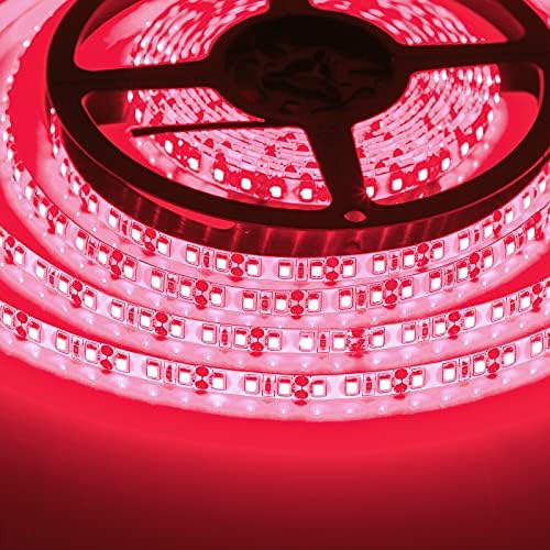 Флексибилни LED Лента, Светлата за 600 Led диоди Водоотпорен 12 Volt LED Светло Ленти 16.4 FT Црвени LED Јаже Осветлување за Брод