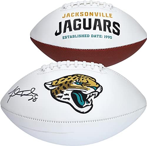 Фред Тејлор Џексонвил Jaguars Autographed Бел Панел Фудбал - Autographed Топки