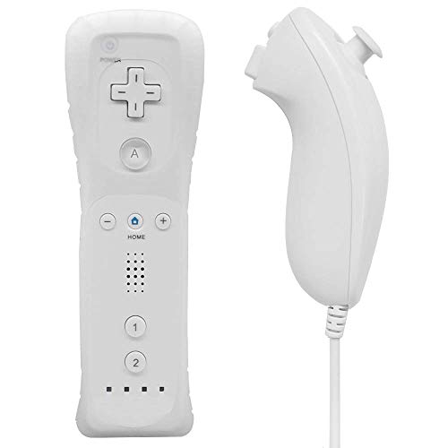 Wii U Далечински Контролер, Далечински Контролер и Nunchuk Контролор со Силикон Случај и врвка за околу Рака за Nintendo Wii и Wii
