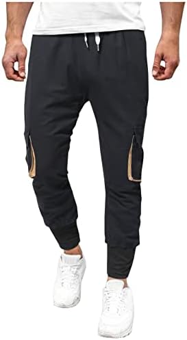 XXBR Заострените Панталони за Mens, Пролет Комбинација Кавер-Карго Jogger Панталона Мода Streetwear Обичните Работи Sweatpants