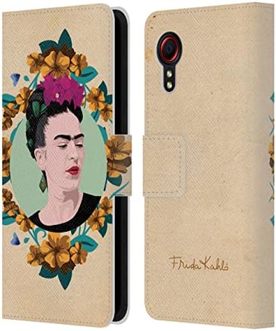 Глава Случај Дизајни Официјално Лиценцирани Фрида Kahlo Пурпурна Портрет Кожа Книга Паричникот Случај Покрие Компатибилен со Samsung