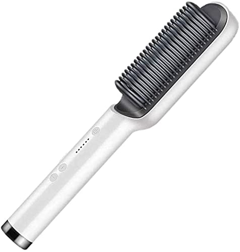 Hairbrush Коса Straightener Четка Косата Зацврстување Железо со Вграден-во Чешел, 30 години Брзо Греење & Temp Settings & Анти-Scald,