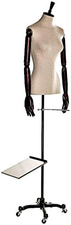 USAKHV Женски Фустан Форма Манекен Екранот Fiberglass Половина на Телото со оружје Тркала База Модел Стојат Рајан-2
