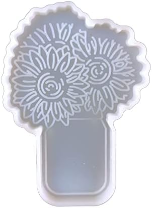 Шише Chrysanthemum Вазна Keychain УВ Кристал Епоксидна Мувла Телефон Зафат Смола Силиконски Калап DIY Занаети Накит Кастинг Алатка