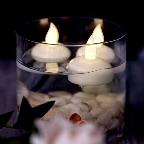 AGPTEK 12 КОМПЈУТЕРИ Водоотпорен Чај Светла, Батерија Управувана Flameless Лебди Свеќи за Свадба Партија Декорација - Топло Бела