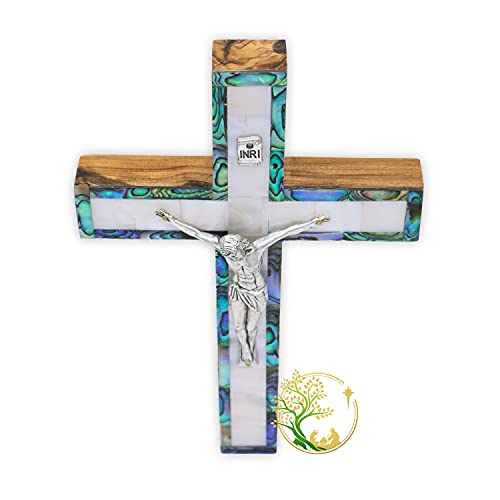 Мајка на Перл Крсте | Светиот Крсте за ѕид рачно изработени во Светата Земја | Светиот декоративни ѕид крстот | Верски housewarming