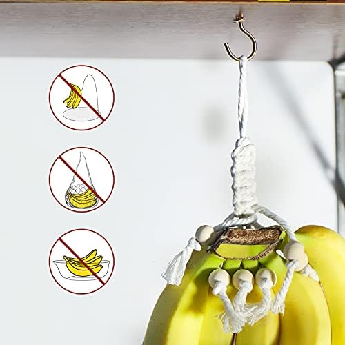Овошје Hammock за Кујната Под Кабинет - Овошје Кошница со 2pc Банана-Закачалка - Простор за Заштеда на енергија - за Овошје и Зеленчук