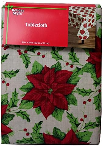 Среќен Дом Подароци Празник Стил Tablecloth Poinsettias