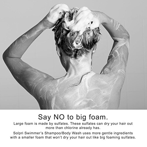 Solpri Пливачи Хлор Пливаат Шампон Тело Измијте се и средство за смекнување на косата со Витамин Ц (16 Fl Мл Вкупно)
