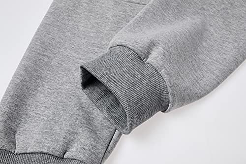 LINSPLLO Мажите Мека Руно Jogger Sweatpants со Патент Џебови Заострените Стил Панталони