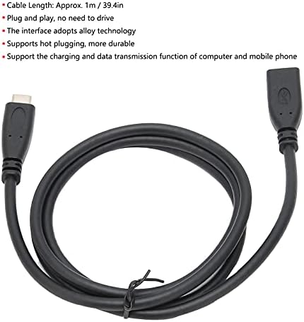 Entatial USB3.1 Кабел за Податоци, Plug and Play Едноставна Стабилна Тип В Машки да се Женски OTG Кабел Отпорни на Абење за Мобилен