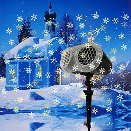 Bonarty Божиќ Проектор Светлина Отворено Snowfall LED Проектор Водоотпорен Снег Проекција со Далечински управувач, Снег Декоративни