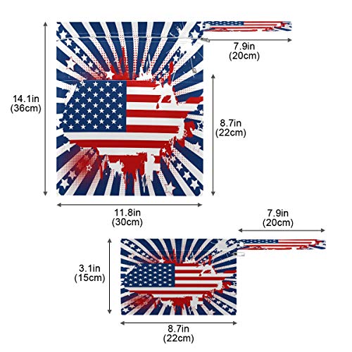 Baofu Американското Знаме Влажно и Суво Кеси Поставува Водоотпорен Обновливи Патување Плажа Бебе Крпа Пелена Влажно и Суво Кеси Организатор