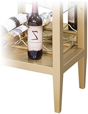 Mischa Бар со Вино Складирање, Виси stemware Носител на Целокупната: 34 H x 26 L x 15 D