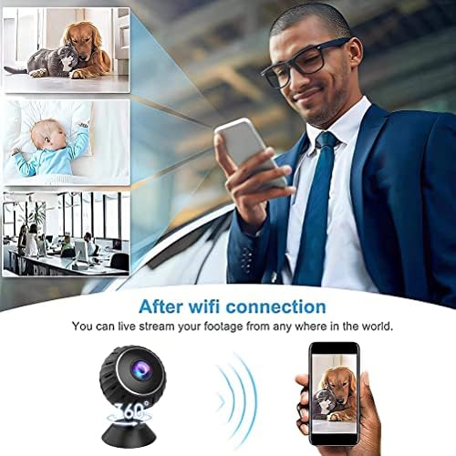 2022 Мини WiFi Скриени Камери,Шпионски Камери со Аудио и Видео во Живо Храна WiFi,1080P Nanny Камери Безжична со Мобилен Телефон