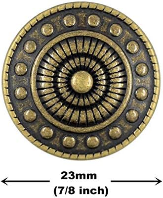 Bezelry 10 Парчиња Монистра Тркала Метал Месо Тело Копчиња. 23mm (7/8 инчи) (Антички Бакар)