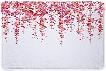 LB Дрво Фабрика Лист Бања Мат Флорални Тема Концизен Шема Уметнички Botany Розова боја се Виолетови Бела Бања Мат Мека Мемориска