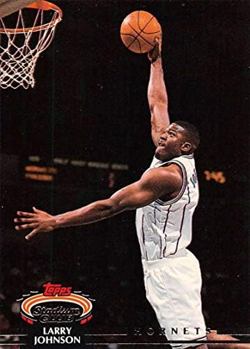 1992-93 Стадион Клуб Кошарка 213 Лери Џонсон Шарлот Hornets Службен НБА Трговски Картичка Од Topps