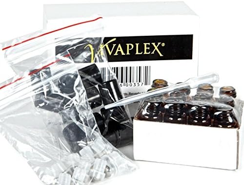 Vivaplex, 12, Килибар, 3 ml Стакло Roll-во Шишиња со Нерѓосувачки Челик Ролери Топки - Dropper вклучени