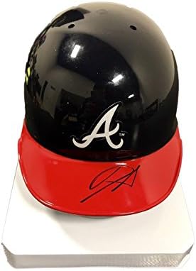 Роналд Acuna Атланта Braves Потпишан Мини Вата Шлем JSA S63574 - Autographed MLB Мини Шлемови