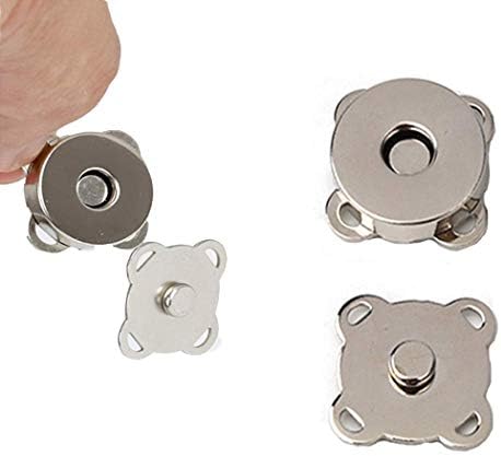 20 Поставува Магнетни Прилепува Копчето за Чанта Чанта Паричникот Overcoat Торба 19 мм Сребро сврзувачки елементи Snap Копчиња (19mm)