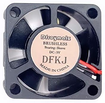 Dfroymalz （2 ПАРЧИЊА） Ракав DC Brushless Кулер за Ладење Вентилатор 30мм x30mm x 10мм 3010fan 5V Dupont-2Pin Компјутер, Сервер, Инвертер,