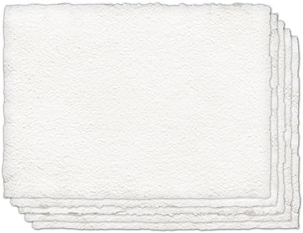 Индиго Artpapers Памук Ладно-Цедените рачно изработени Хартија за Акварели, 16 x 20 Инчи, 300 GSM, 5 Листови (CO3001620CP)
