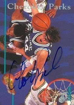 Cherokee Паркови autographed кошарка картичка (Војводата Сини Ѓаволи) 1995 Класичен 109 Snap Снимки NCAA Дебитант - Непотпишана